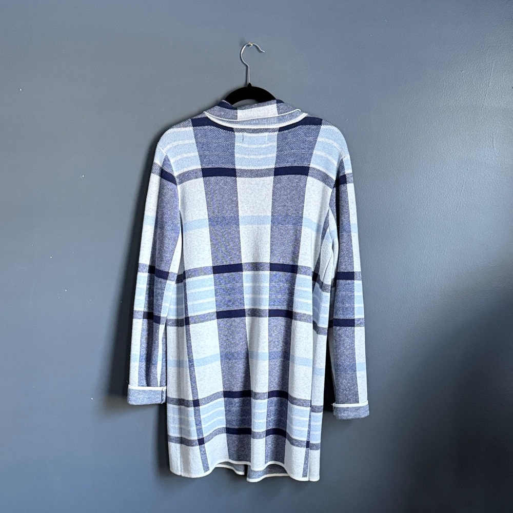 Elle Blue and Gray Plaid Blazer - Picture 2 of 3